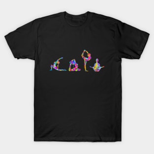 Yoga Poses in a Row T-Shirt